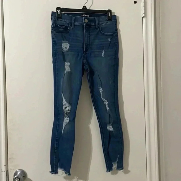 Express Stretch + Denim Perfect Ankle High Rise Size 4S - Picture 1 of 11
